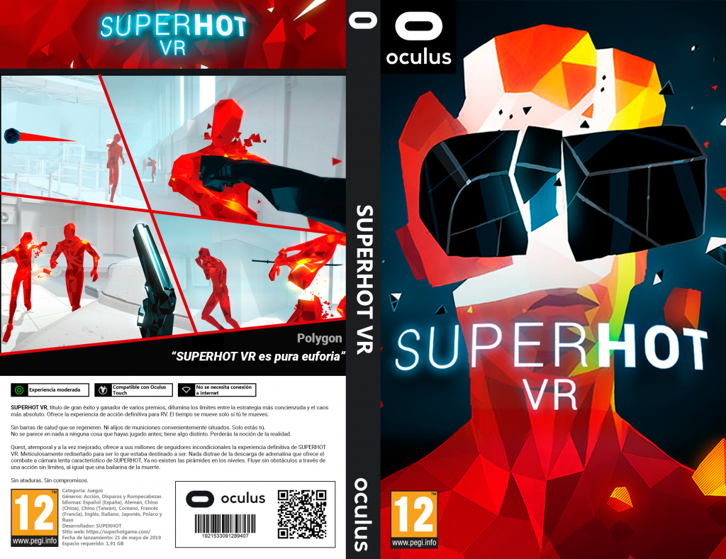 Portada Super Hot VR - Oculus