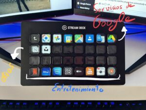 Distribución de botones para accesos directos a páginas web en Stream Deck